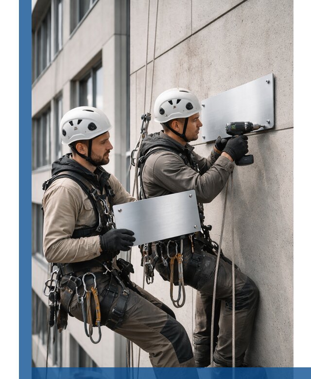 Монтаж табличек и указателей в Заволжье для зданий и сооружений