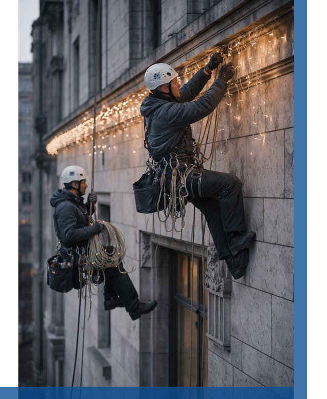 Монтаж новогодней иллюминации в Заволжье от 8656 р. | ВЫСОТНИК-Звл