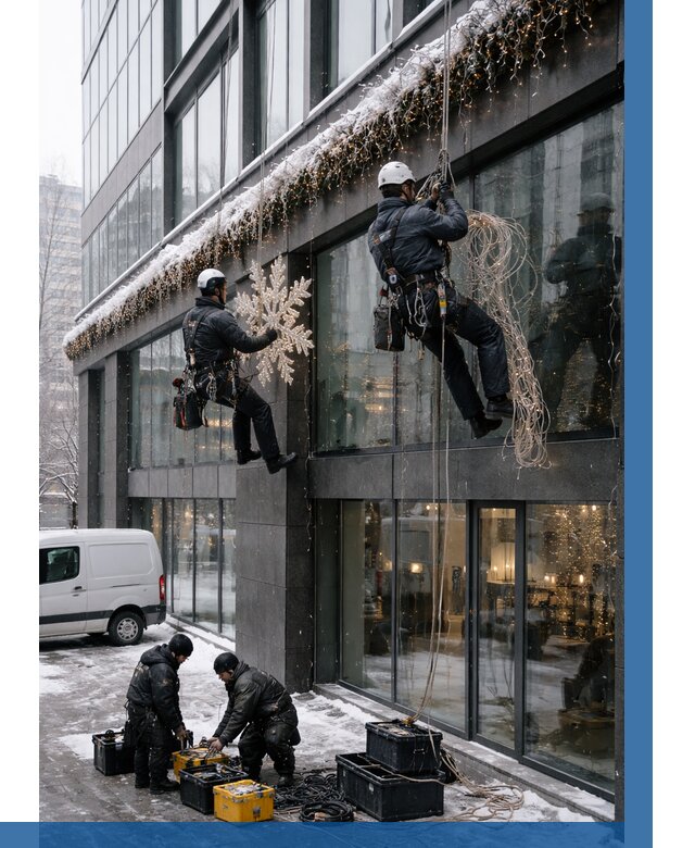 Демонтаж новогоднего оформления в Заволжье от 5601 р. | ВЫСОТНИК-Звл