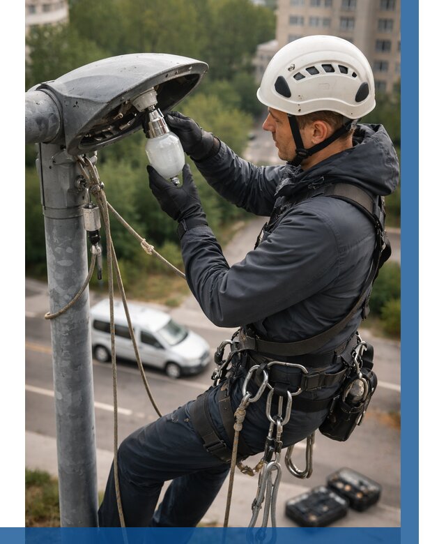 Замена ламп на высоте в Заволжье от 2546 р. | ВЫСОТНИК-Звл