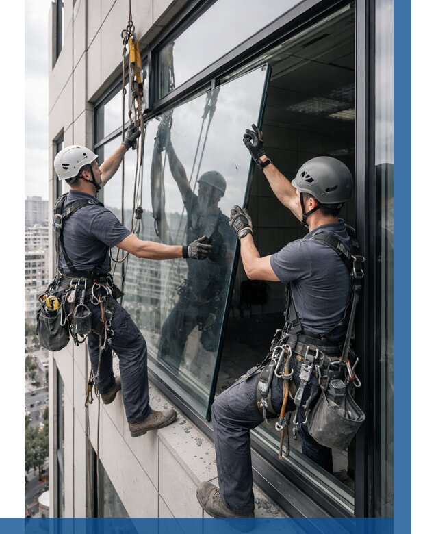 Замена стеклопакетов на высоте в Заволжье от 5601 р. | ВЫСОТНИК-Звл