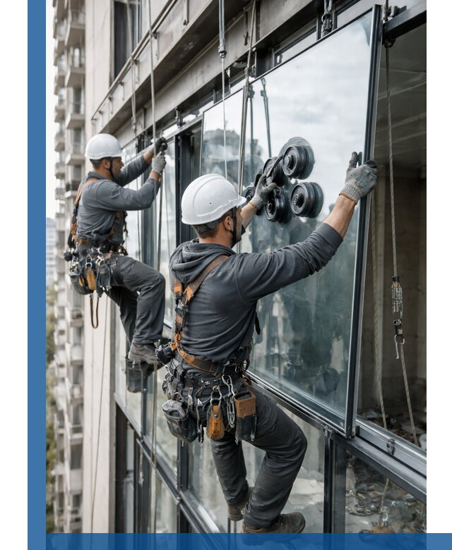 Витражное остекление фасадов и лоджий в Заволжье под ключ