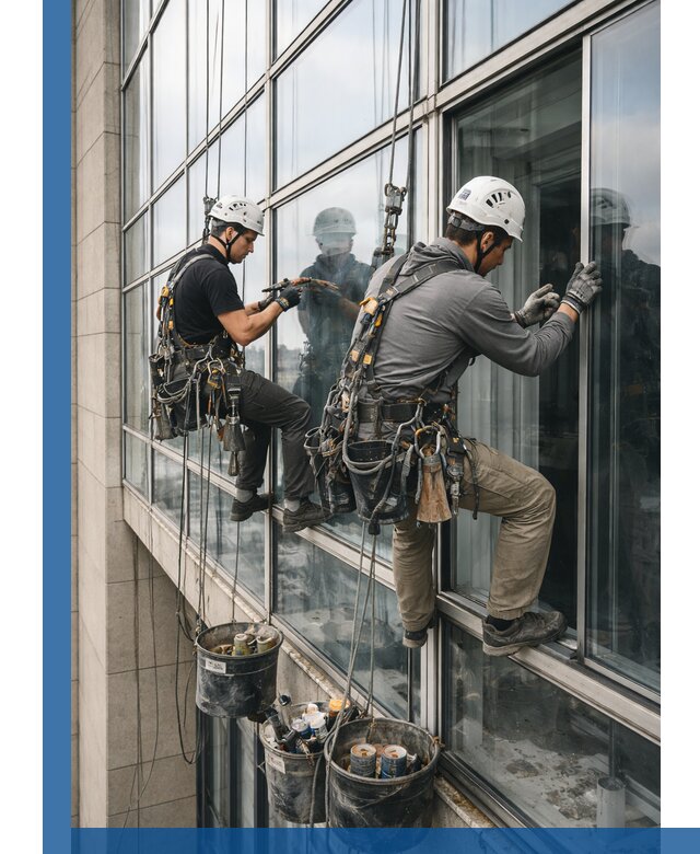 Ремонт витражных конструкций и фасадного остекления в Заволжье