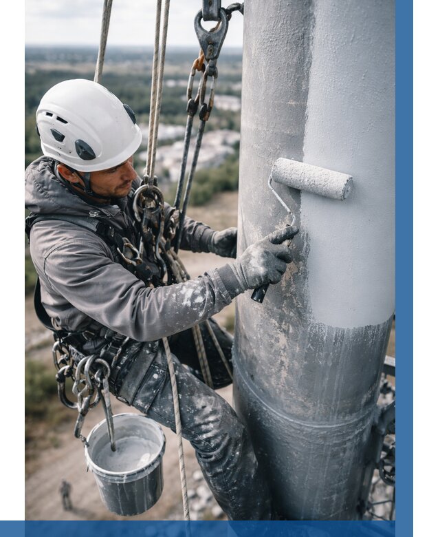 Покраска мачт связи под ключ в Заволжье от 866 р. | ВЫСОТНИК-Звл