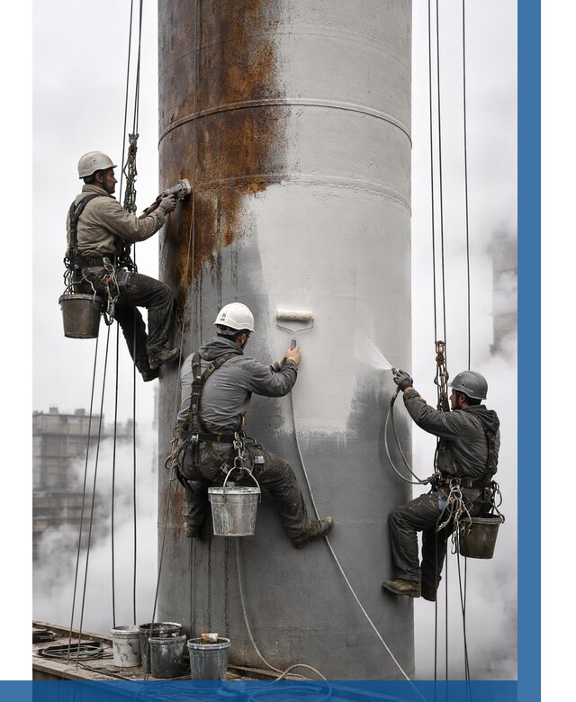 Покраска дымовых труб в Заволжье от 8656 р. | ВЫСОТНИК-Звл