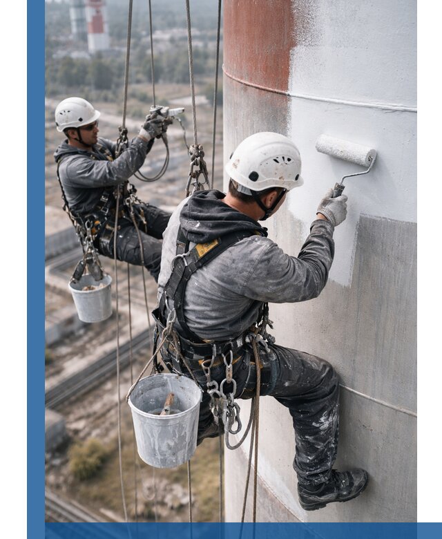 Покраска дымовых труб в Заволжье: антикоррозийная защита и восстановление