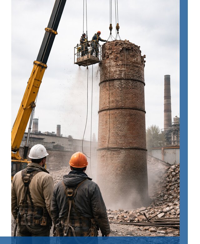 Демонтаж дымовой трубы в Заволжье от 91656 р. | ВЫСОТНИК-Звл, смета