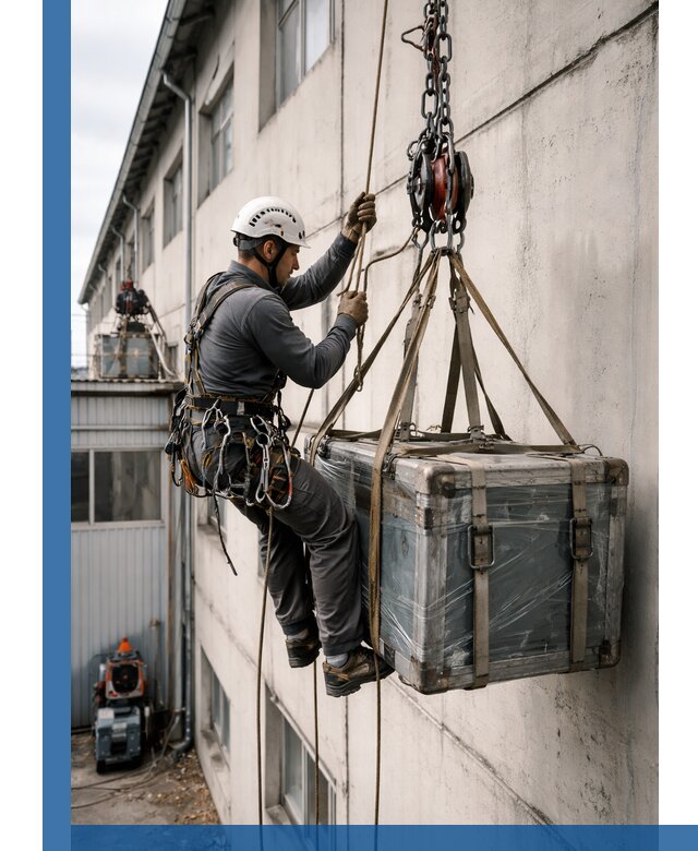 Подъем грузов на высоту в Заволжье для промышленных объектов