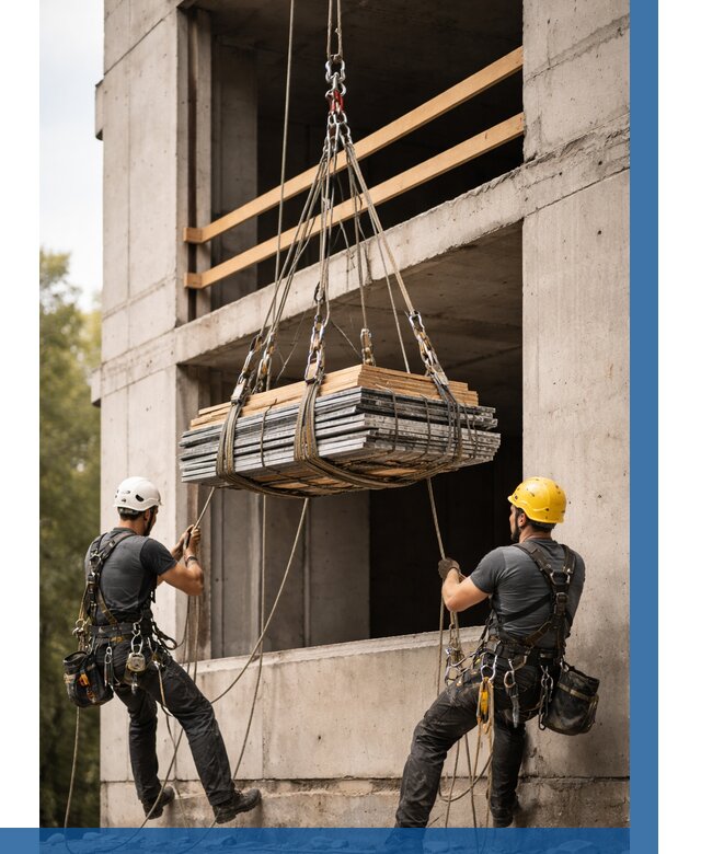 Подъем материала на этаж веревками в Заволжье от 1528 р. | ВЫСОТНИК-Звл