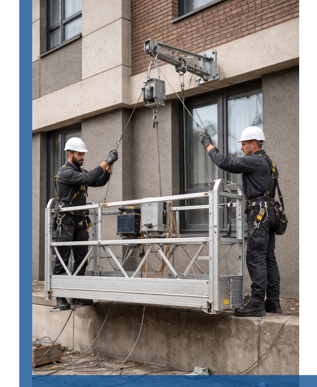 Монтаж и подъем фасадной люльки в Заволжье с гарантией безопасности