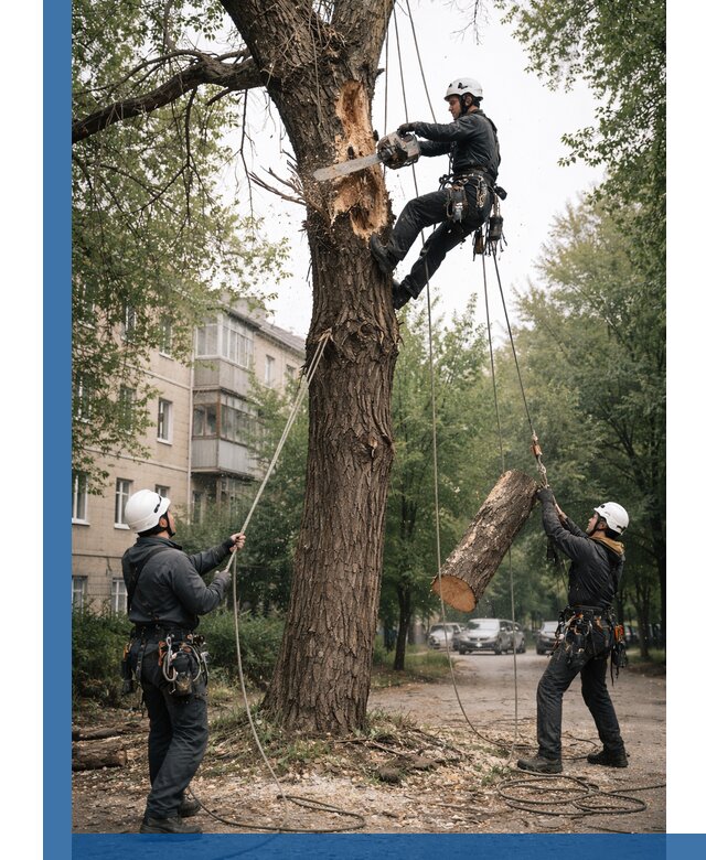 Срочное удаление аварийных деревьев в Заволжье с гарантией безопасности