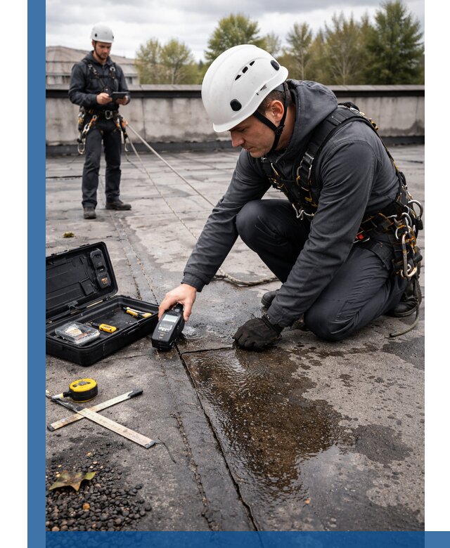 Обследование кровли на протечки и выявление дефектов в Заволжье