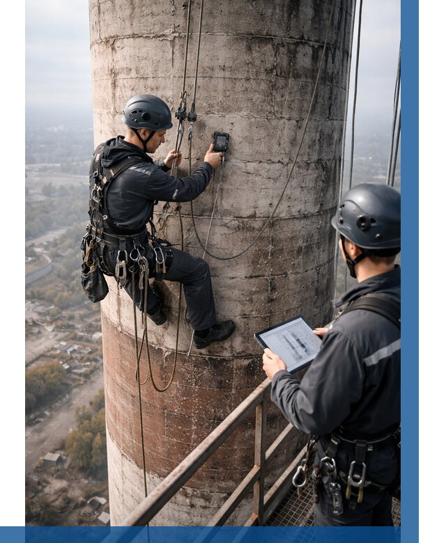 Обследование дымовой трубы в Заволжье от 8147 р. | ВЫСОТНИК-Звл