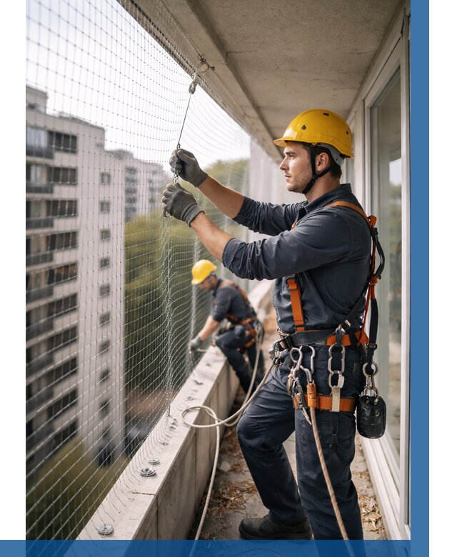 Монтаж сетки от птиц в Заволжье от 4583 р. | ВЫСОТНИК-Звл