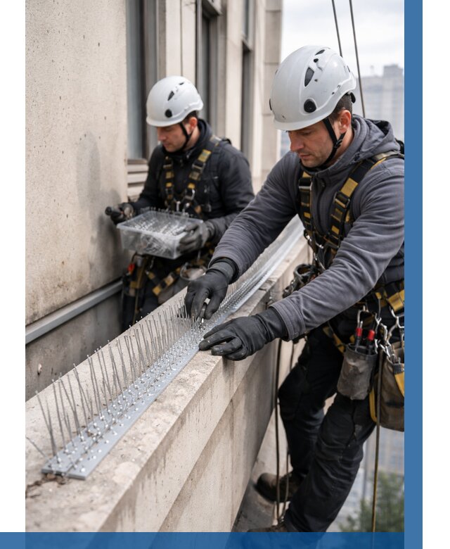 Установка шипов от птиц в Заволжье от 866 р. | ВЫСОТНИК-Звл